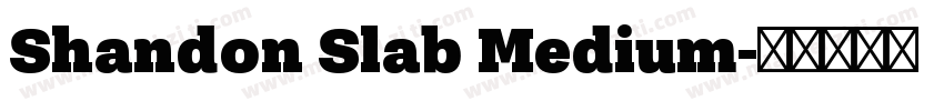 Shandon Slab Medium字体转换